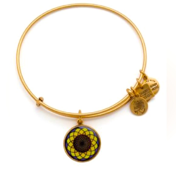 Alex and Ani | Sunflower Expandable Bangle | Gold - Picture 1 of 2